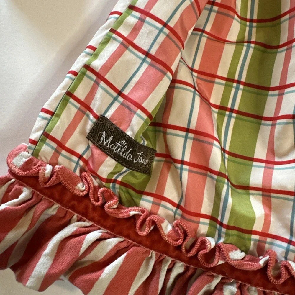 Matilda Jane Shirt Tunic‎ Top Tied with a Bow Peasant Secret Fields Girls Sz 8